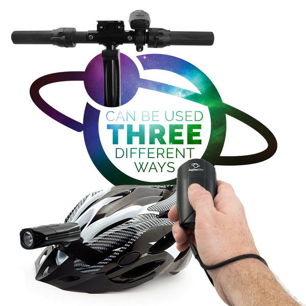 LED Extra-Bright Rechargeable USB Headlight (900 lumens) for All JupiterBikes alternate view